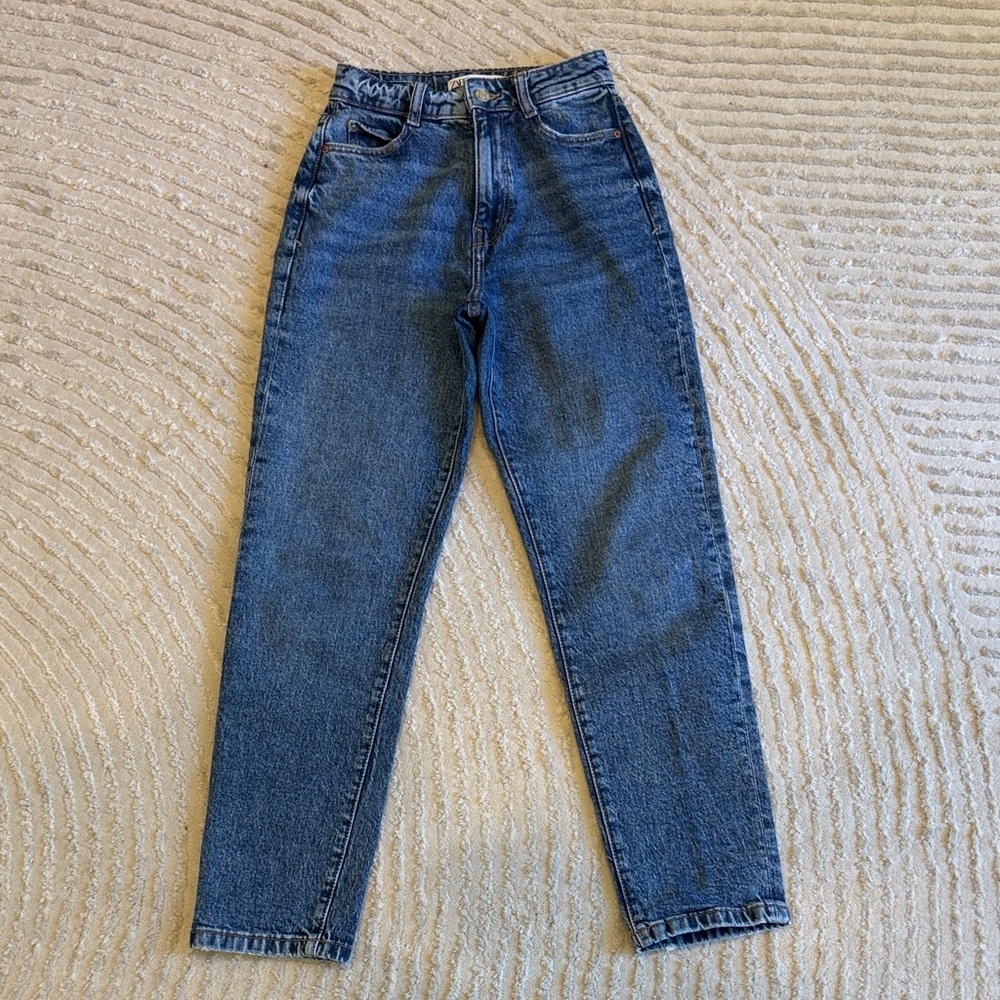 Zara high rise slim leg ankle length jeans